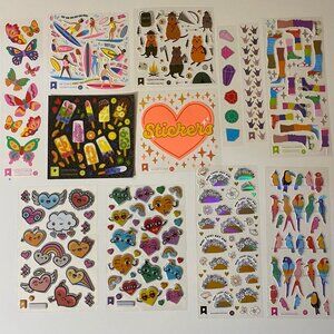 Pipsticks Stickers Set Quokka Butterfly Bird Popsicle Summer & More